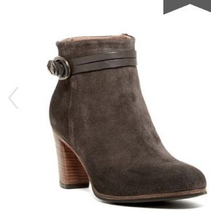 Alberto Fermani Ginose Suede Ankle Bootie Sz 37.5